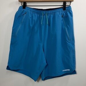 Patagonia Men's  Blue lined Athletic Shorts size small